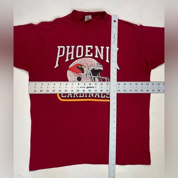 VINTAGE Phoenix Cardinals Graphic T-shirt Women Medium Red 80s 90s Single Stitch - Picture 7 of 8